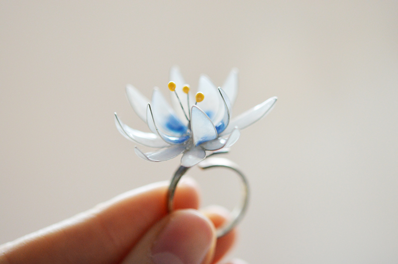 Inel argint Blue Edelweiss