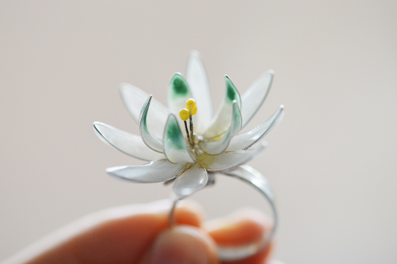 Inel argint Green Edelweiss