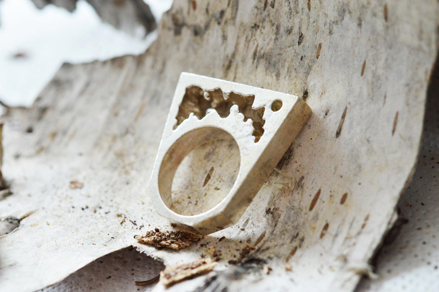 Inel argint Misterious Cave