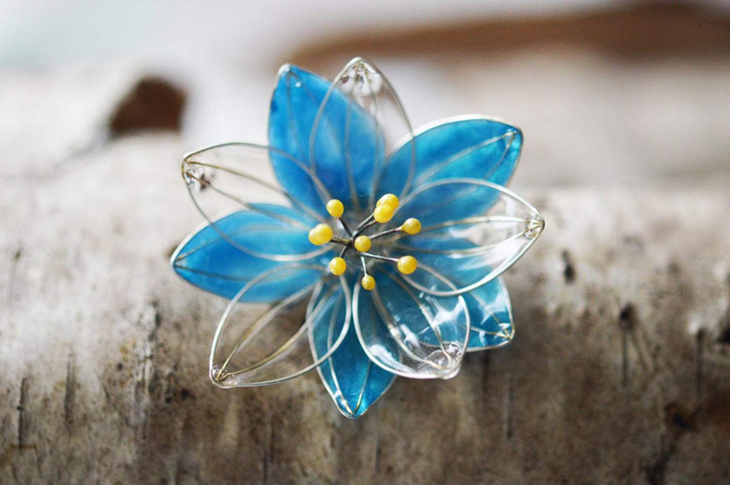 Pandantiv argint Blue Lotus