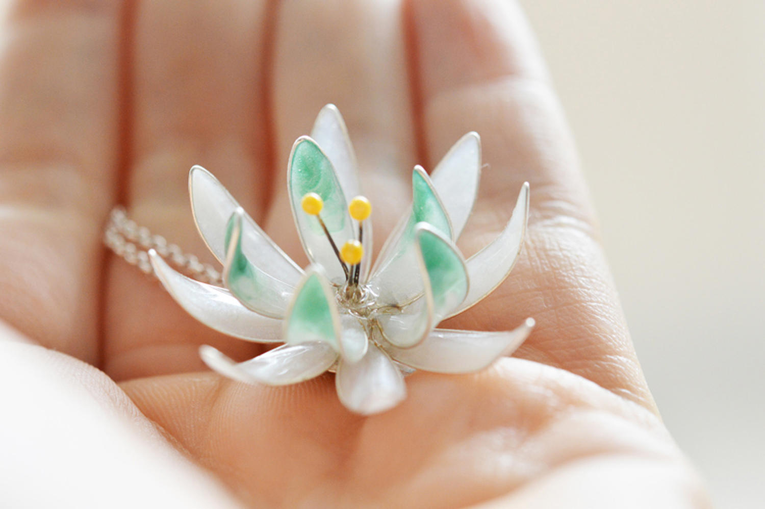 Pandantiv argint Green Edelweiss