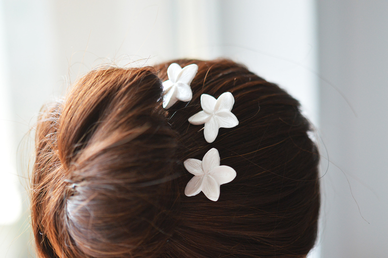 Set 3 ace par pentru mireasa cu floare simpla