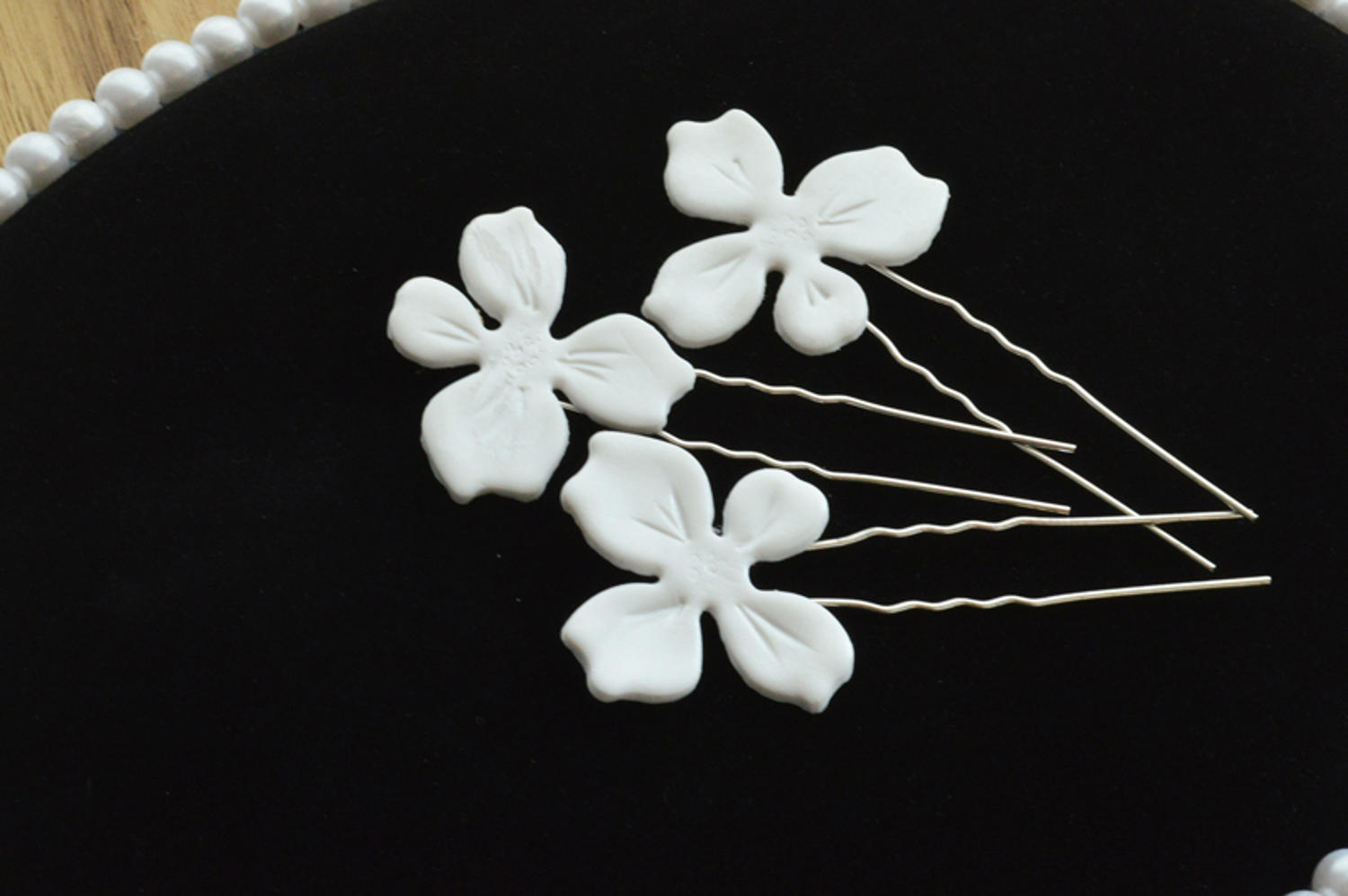 Set pentru coc de mireasa cu Flori Valuri 