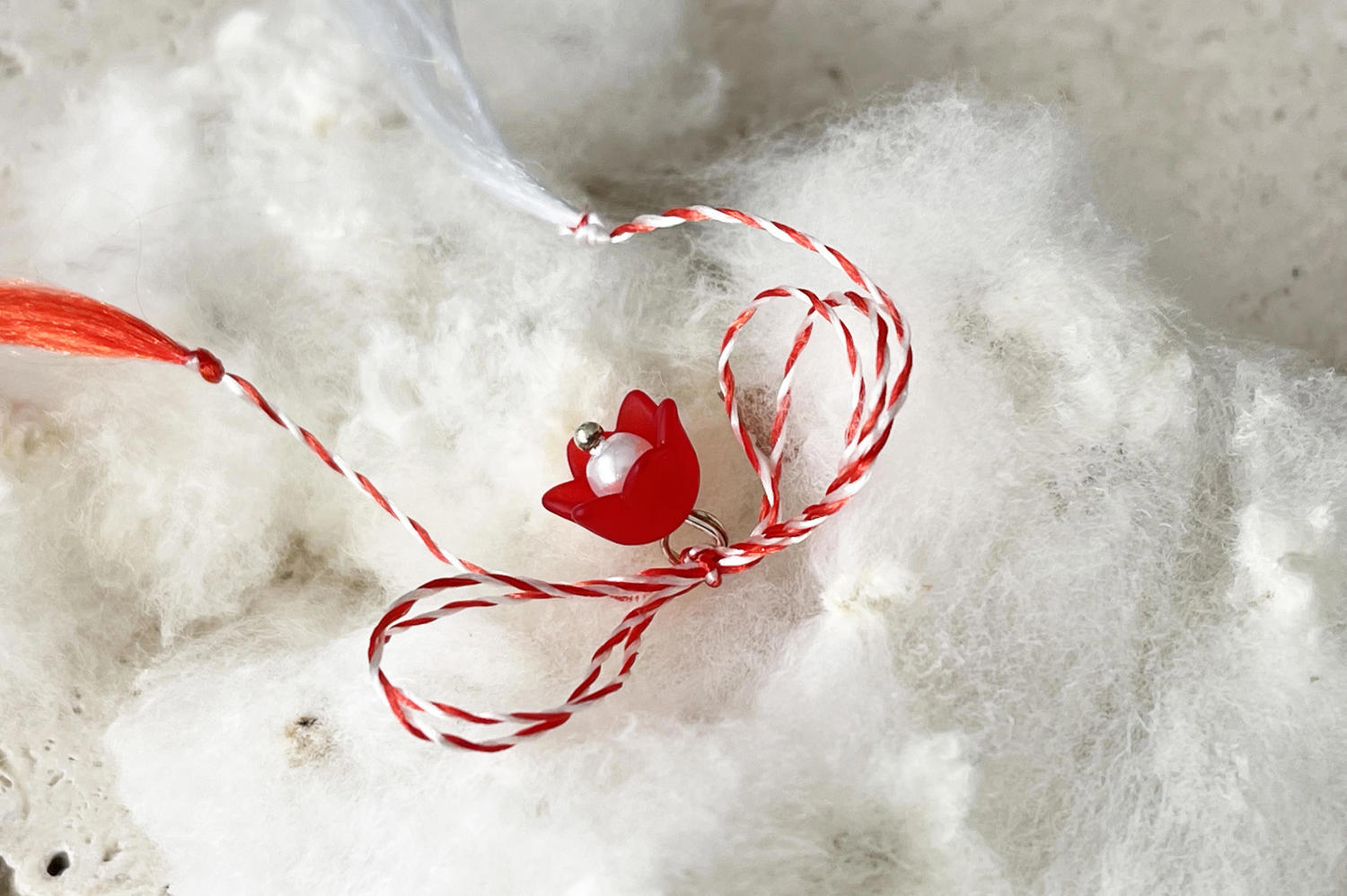 Martisor pandantiv placat cu argint Lacramioara Rosie