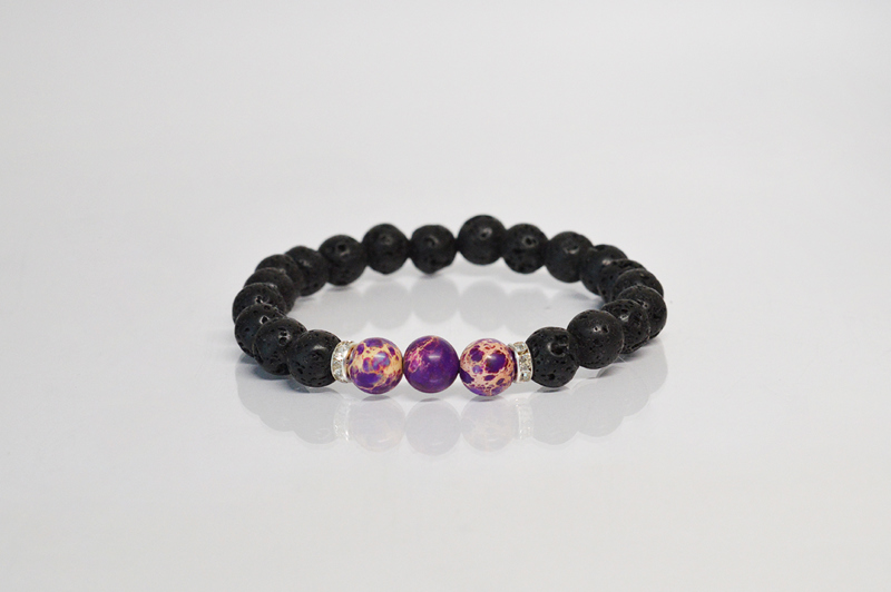 Bratara Jasp mov si piatra vulcanica