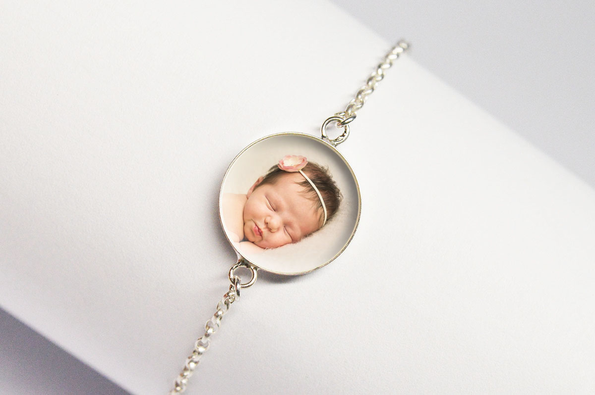 Bratara argint 925 poza cu bebe