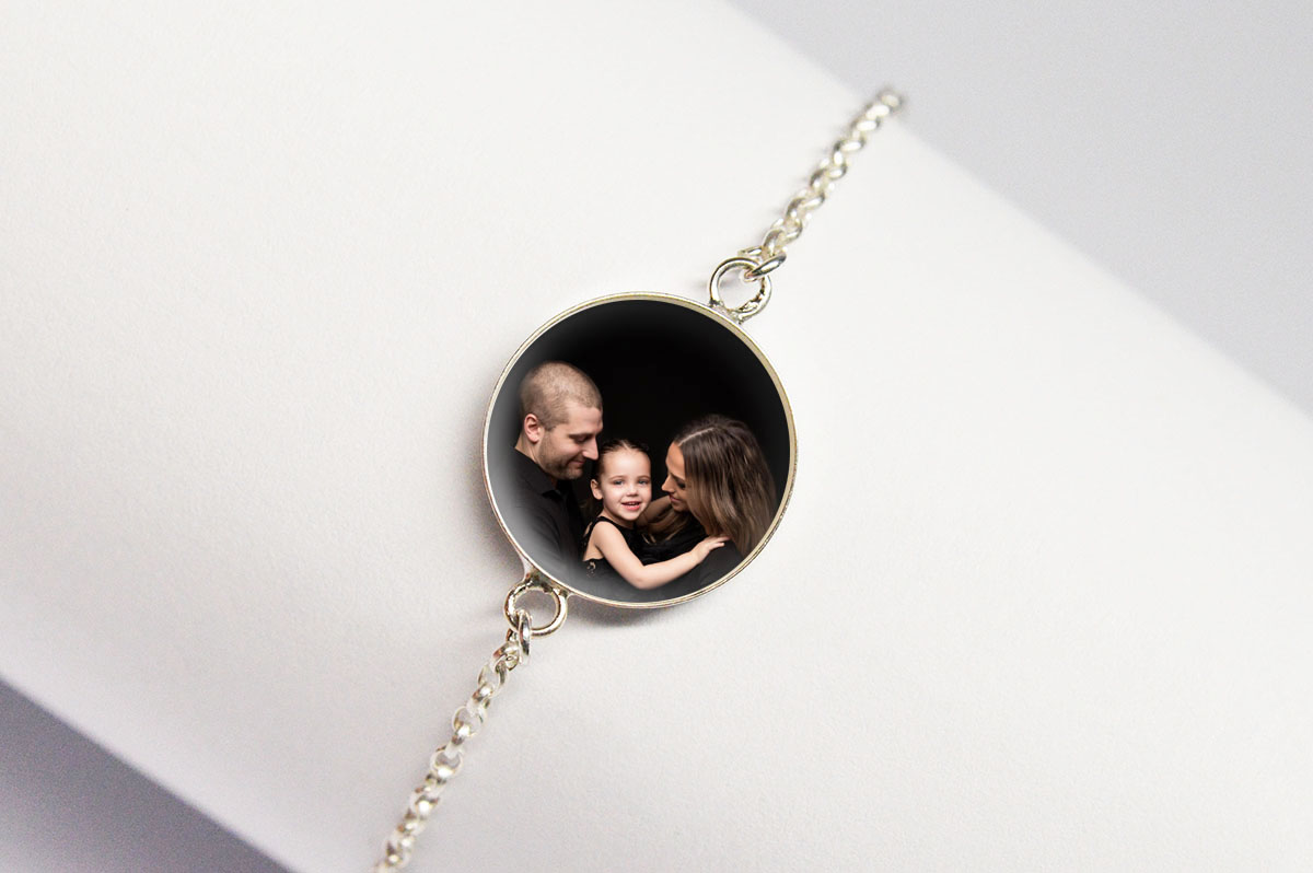 Bratara argint 925 poza cu familia