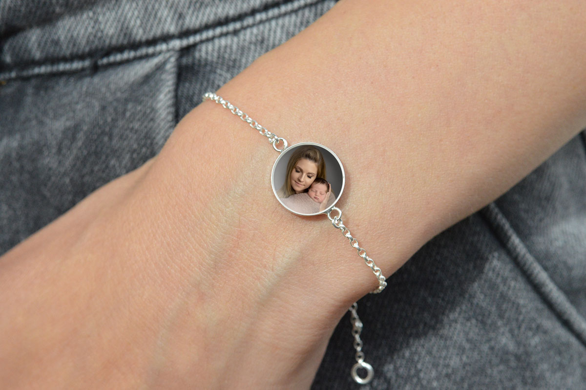 Bratara argint 925 poza mama si bebelusul