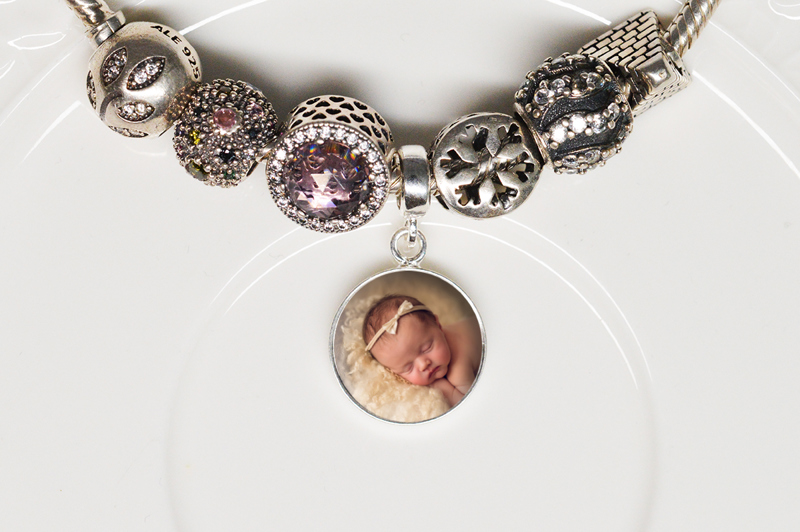 Charm personalizat tip Pandora cu poza fetita