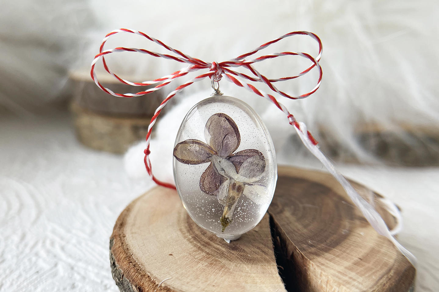 Martisor Pandantiv argint 925 Liliac Natural